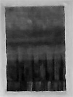 Enlargement: Left Window, Top Half, Top Right Pane (Deep Infrared) : The Rebecca Nurse Homest. ad, Danvers (Salem Village), Massachusetts (2015): Writing? What does it say? Enlargement: Left Window, Top Half, Top Right Pane (Deep Infrared)