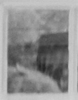 Enlargement: Left Window, Top Half, Top Left Pane (Full Spectrum) : The Rebecca Nurse Homestead, Danvers (Salem Village), Massachusetts (2015): Is Rebecca Nurse still gazing out her window? Enlargement: Left Window, Top Half, Top Left Pane (Full Spectrum)